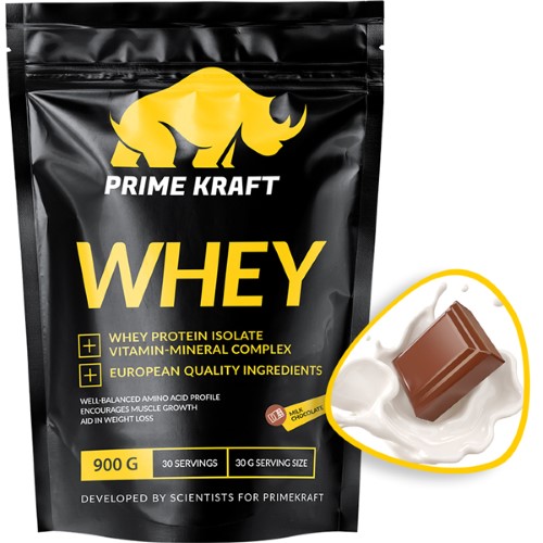 PRIME KRAFT WHEY ПРОТЕИН СО ВКУСОМ МОЛОЧНЫЙ ШОКОЛАД 900,0 инструкция по применению