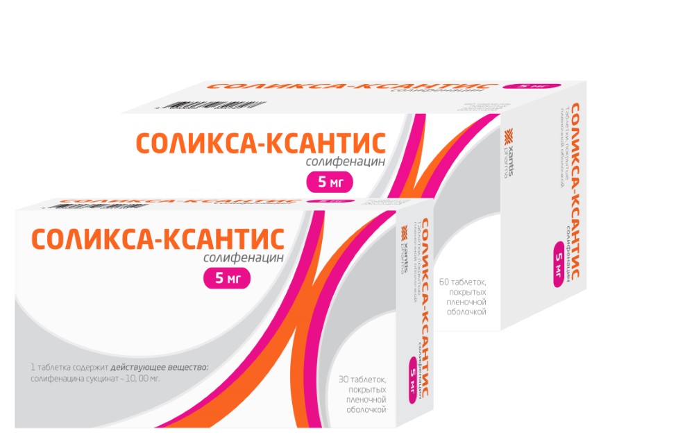 Изображение товара Набор Соликса-Ксантис таб. 5 мг №60 и Соликса-Ксантис таб. 5 мг №30 со скидкой!