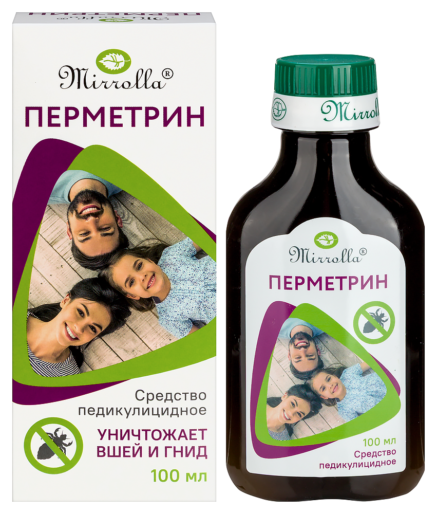 Изображение товара Mirrolla перметрин фора+ средство педикулицидное 100 мл