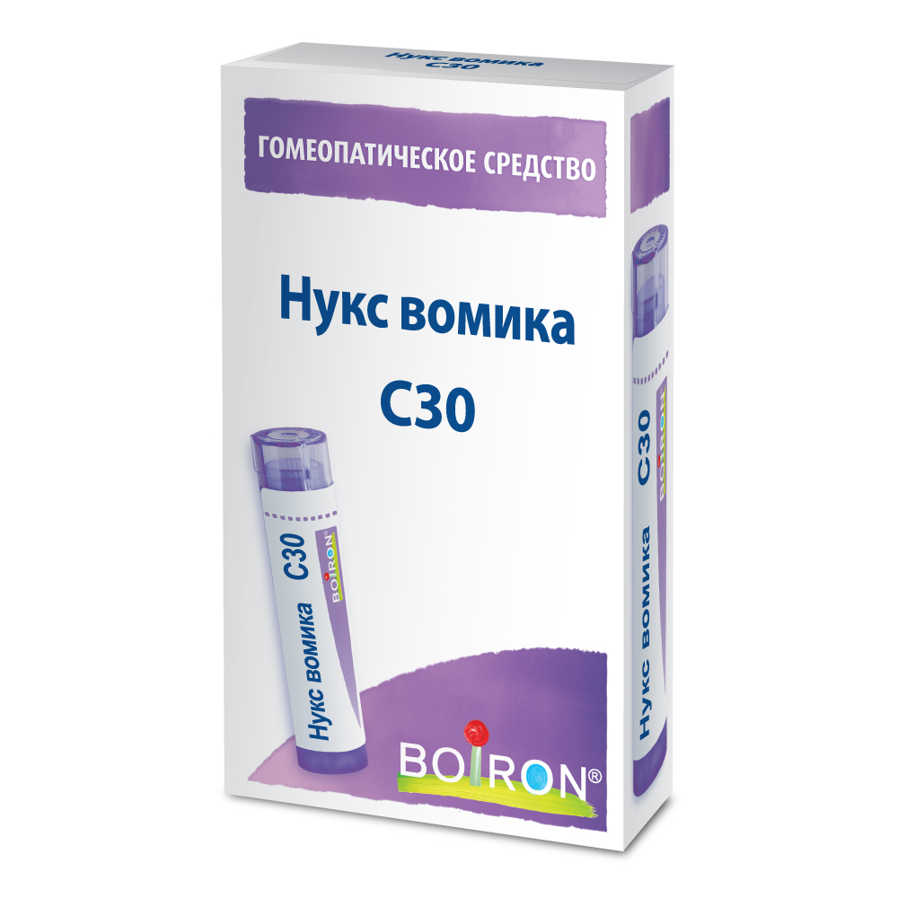 Нукс вомика c30 гомеопатический монокомпонентный препарат растительного  происхождения 4 гр гранулы гомеопатические - цена 330 руб., купить в  интернет аптеке в Москве Нукс вомика c30 гомеопатический монокомпонентный  препарат растительного происхождения 4 гр