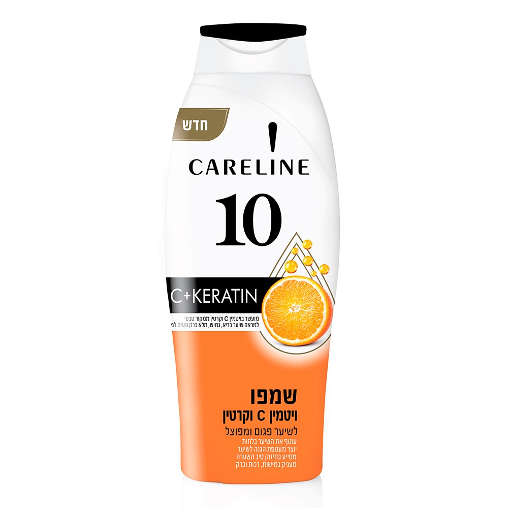 Изображение товара Careline 10 шампунь для поврежденных и секущихся волос с витамином с и кератином 700 мл