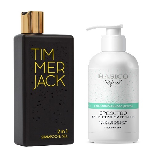 Изображение товара Набор из 2х средств HASICO: Шампунь-гель men для душа 2 в 1 + СРЕДСТВО ДЛЯ ИНТИМНОЙ ГИГИЕНЫ С МАСЛОМ ЧАЙНОГО ДЕРЕВА
