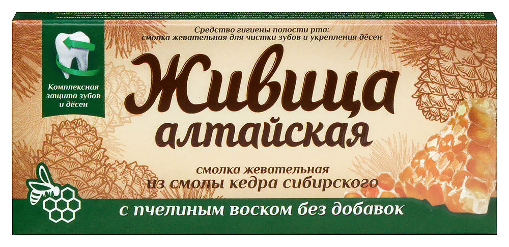 Изображение товара Жевательная смолка Живица алтайская из кедра 4 шт. для полости рта и иммунитета