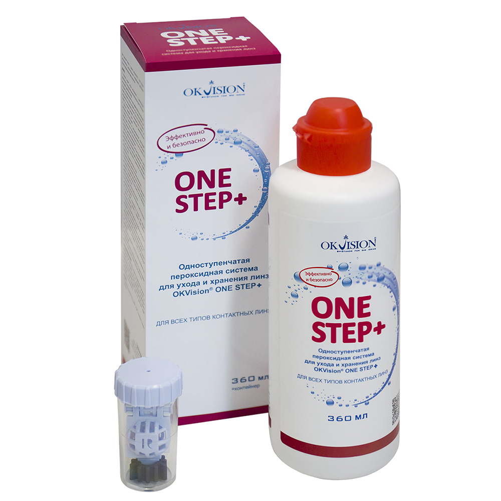 Изображение товара Пероксидный раствор OKVision One Step+ для контактных линз 360 мл
