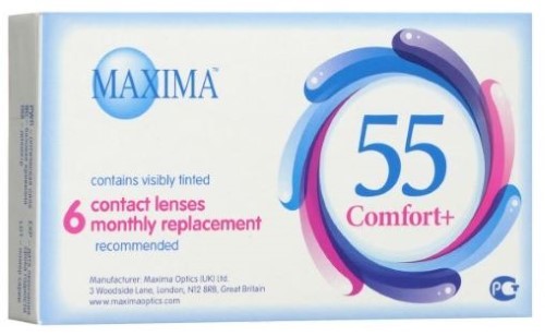 Изображение товара Мягкие контактные линзы MAXIMA 55 COMFORT + -6,00 6 шт, плановая замена
