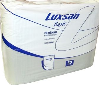 Изображение товара Пеленки luxsan basic/normal впитывающие 60х90 см 30 шт