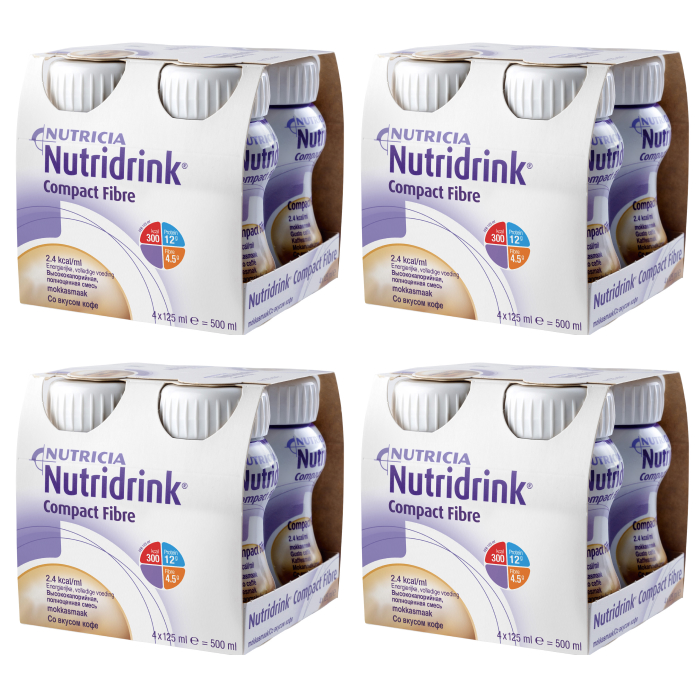 Изображение товара Набор белковое питание с ПВ 4 уп Нутридринк Компакт Протеин Кофе 125г N4 со скидкой 20%