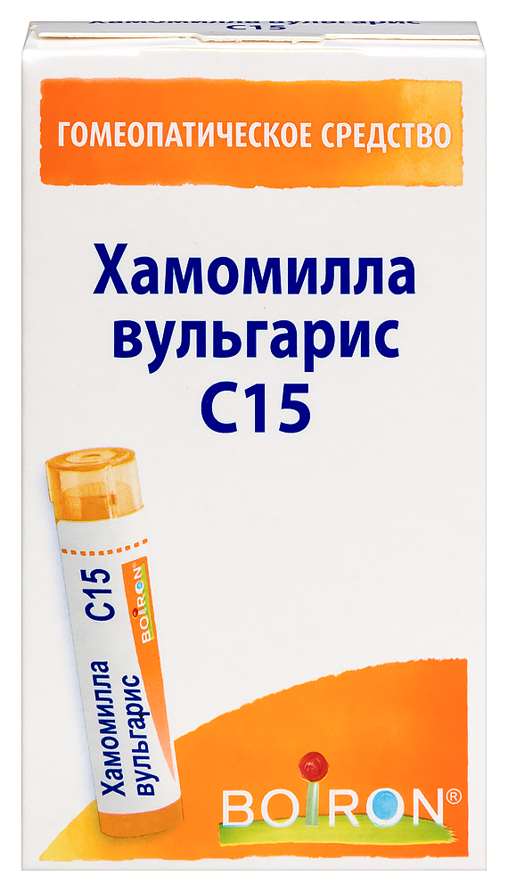 Изображение товара Гомеопатический препарат Хамомилла вульгарис C15 гранулы 4 г растительного происхождения