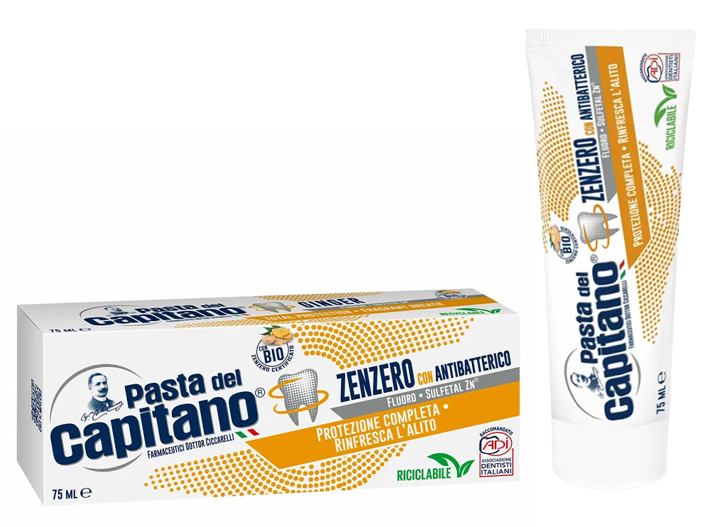 Изображение товара Pasta del capitano зубная паста абсолютная защита имбирь 75 мл