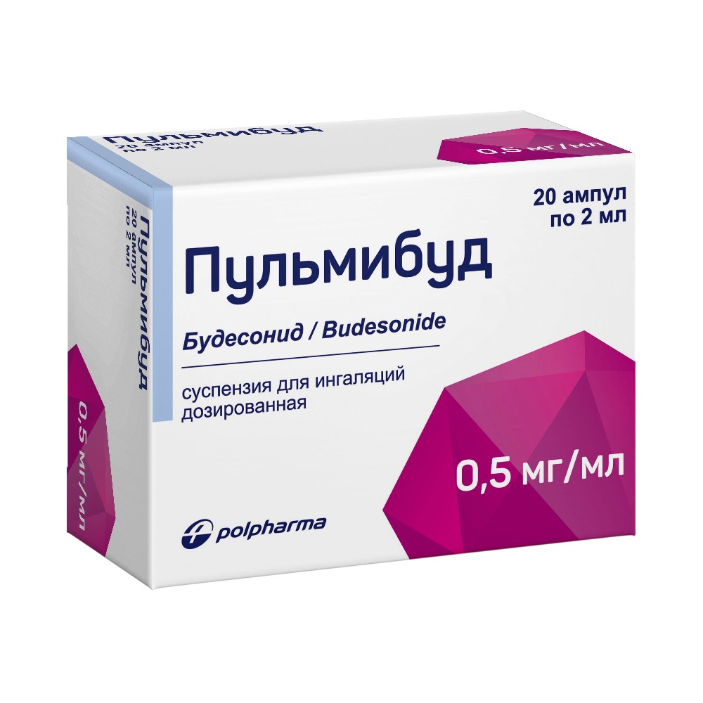 Пульмибуд 0,5 мг/мл суспензия для ингаляций 2 мл ампулы 20 шт. - цена  877.70 руб., купить в интернет аптеке в Ковдоре Пульмибуд 0,5 мг/мл  суспензия для ингаляций 2 мл ампулы 20 шт., инструкция по применению