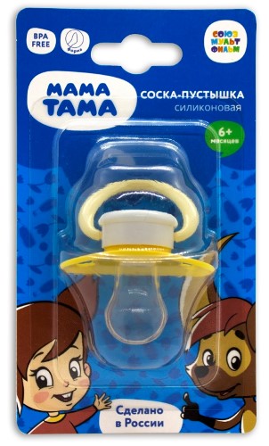 Изображение товара Мама тама соска-пустышка силик анатомич 6+ 1 шт./ тама-тама желтый