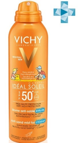 Vichy Capital Soleil детский спрей-вуаль анти песок SPF 50+, 200 мл