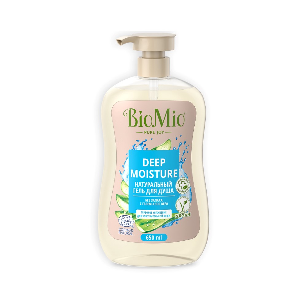 Изображение товара Натуральный гель для душа Biomio bio shower gel 650 мл для чувствительной кожи без запаха