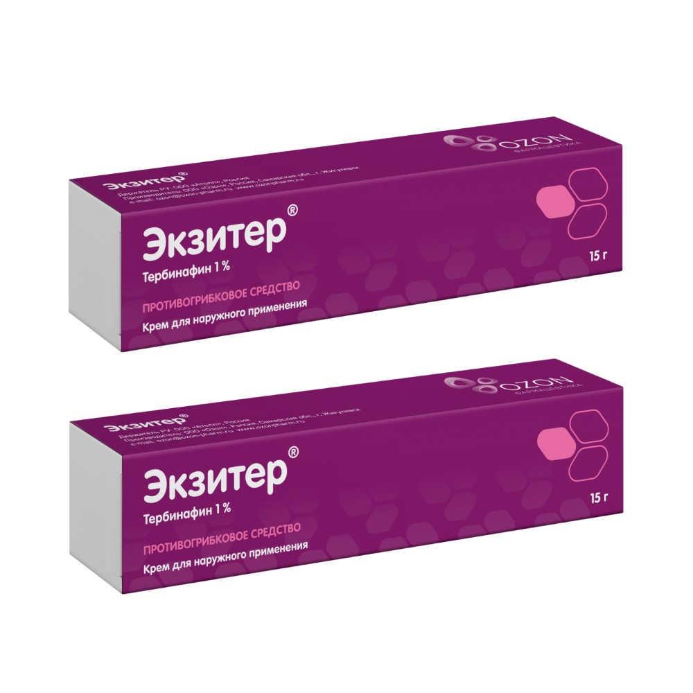 Изображение товара Набор со скидкой за 2 упаковки Экзитер 1% крем для наружного применения 15 г