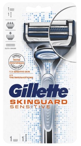 GILLETTE SKINGUARD SENSITIVE БРИТВА БЕЗОПАСНАЯ СО СМЕННОЙ КАССЕТОЙ N1 инструкция по применению