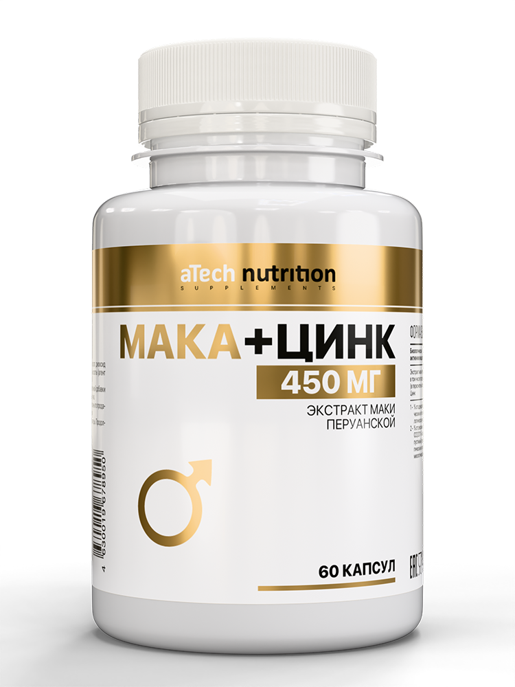 Изображение товара Atech Nutrition Мака+Цинк капсулы 60 шт. для иммунитета и энергии