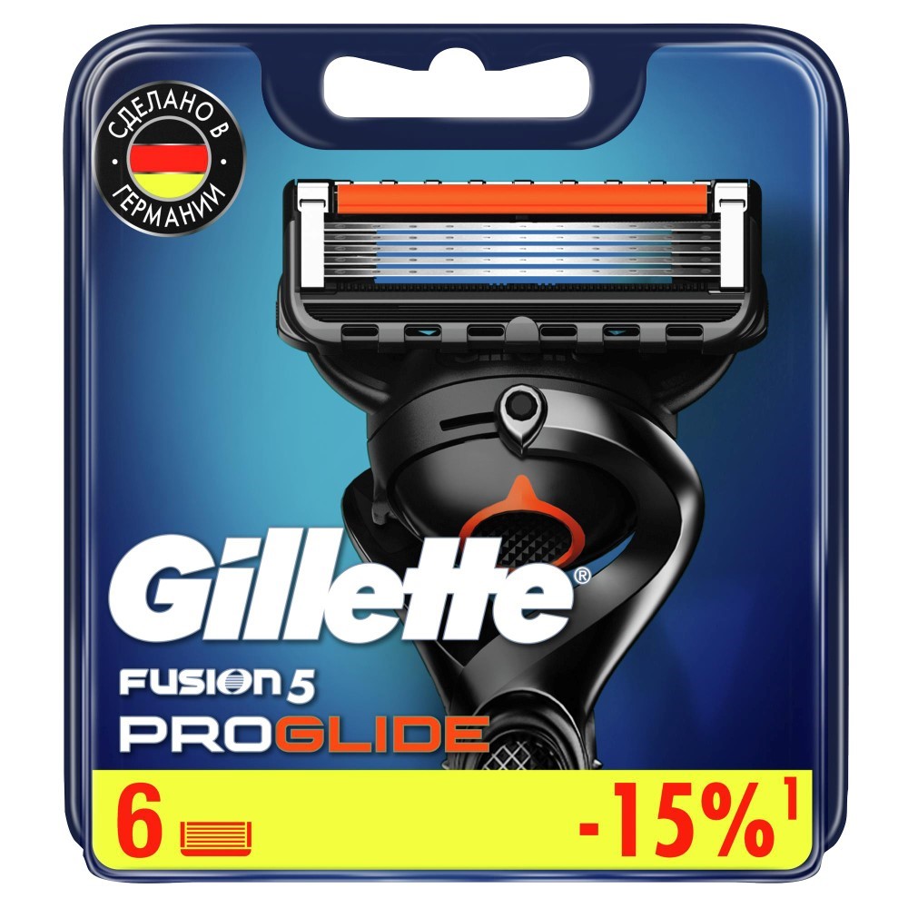 Изображение товара Сменные кассеты Gillette Fusion ProGlide для безопасного бритья 6 шт