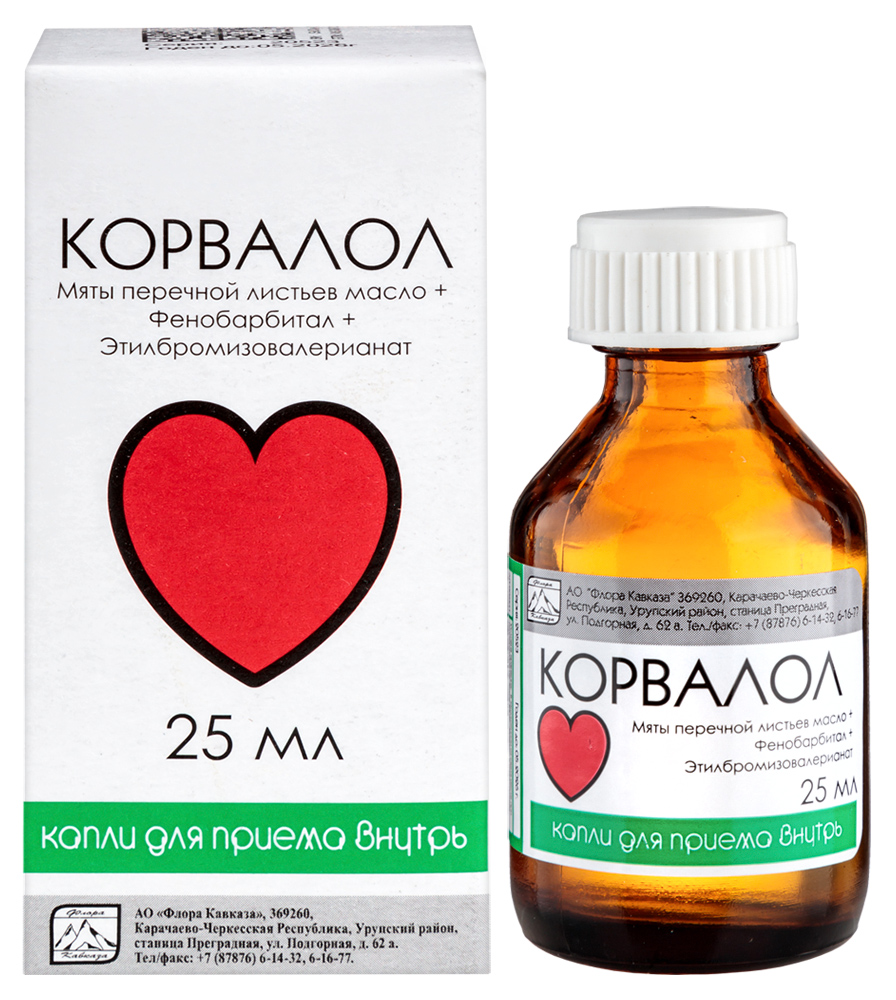 Изображение товара Корвалол капли для приема внутрь 25 мл успокаивающее средство