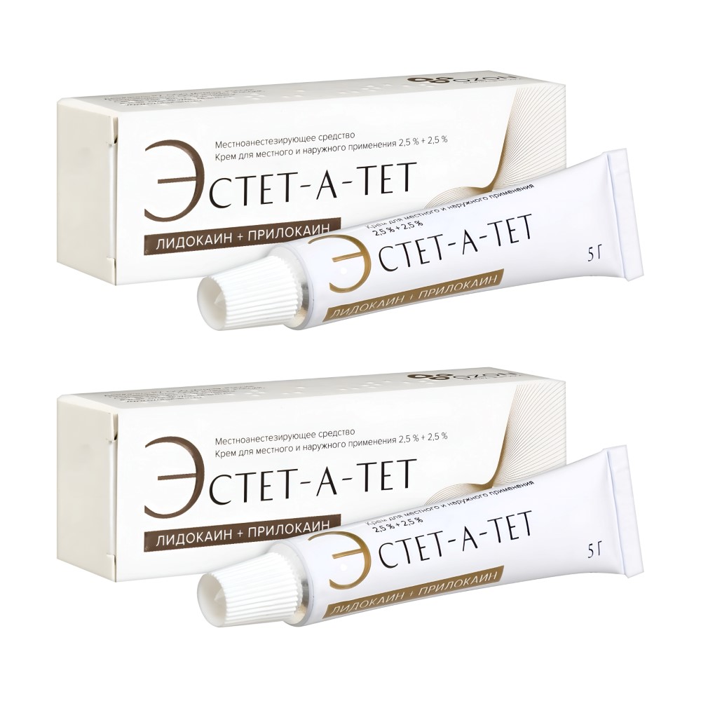 Изображение товара Набор со скидкой за 2 упаковки Эстет-а-тет 2,5%+2,5% крем для местного и наружного применения 5 гр