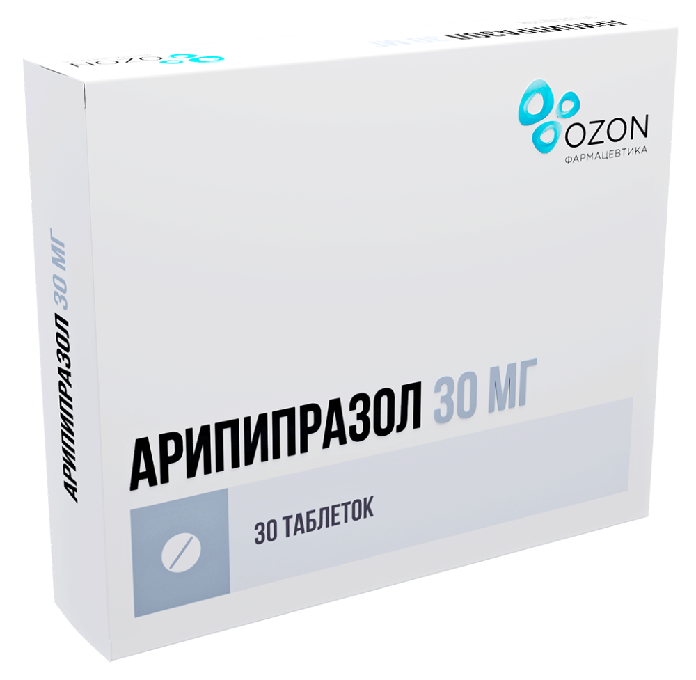 Арипипразол 30 мг 30 шт. блистер таблетки - цена 4226.80 руб., купить в  интернет аптеке в Лермонтове Арипипразол 30 мг 30 шт. блистер таблетки,  инструкция по применению