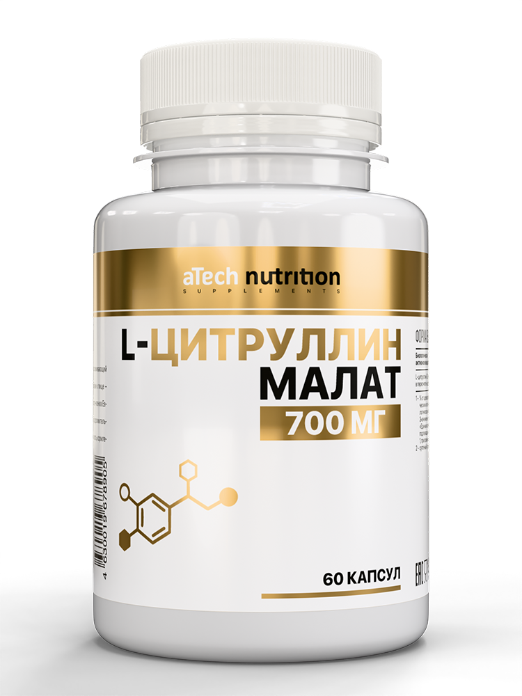 Изображение товара Atech Nutrition L-цитруллин малат 60 капсул 835 мг