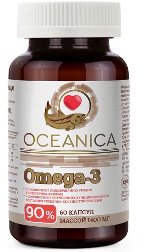 Изображение товара Океаника омега 3-90% 60 шт. капсулы массой 1400 мг