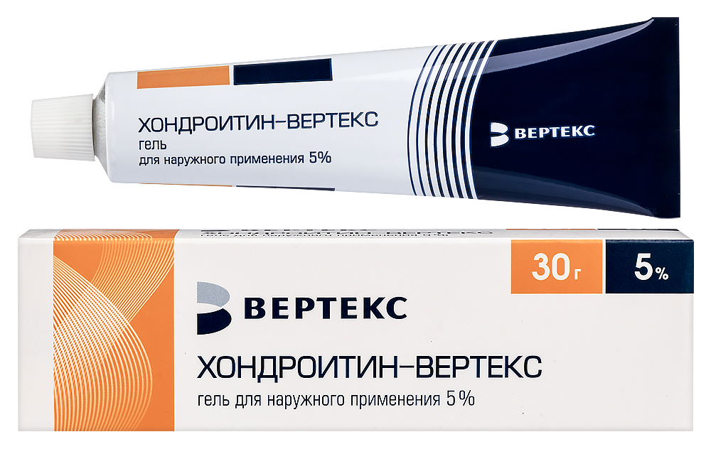 Изображение товара Хондроитин-вертекс 5% гель для суставов и позвоночника 30 г