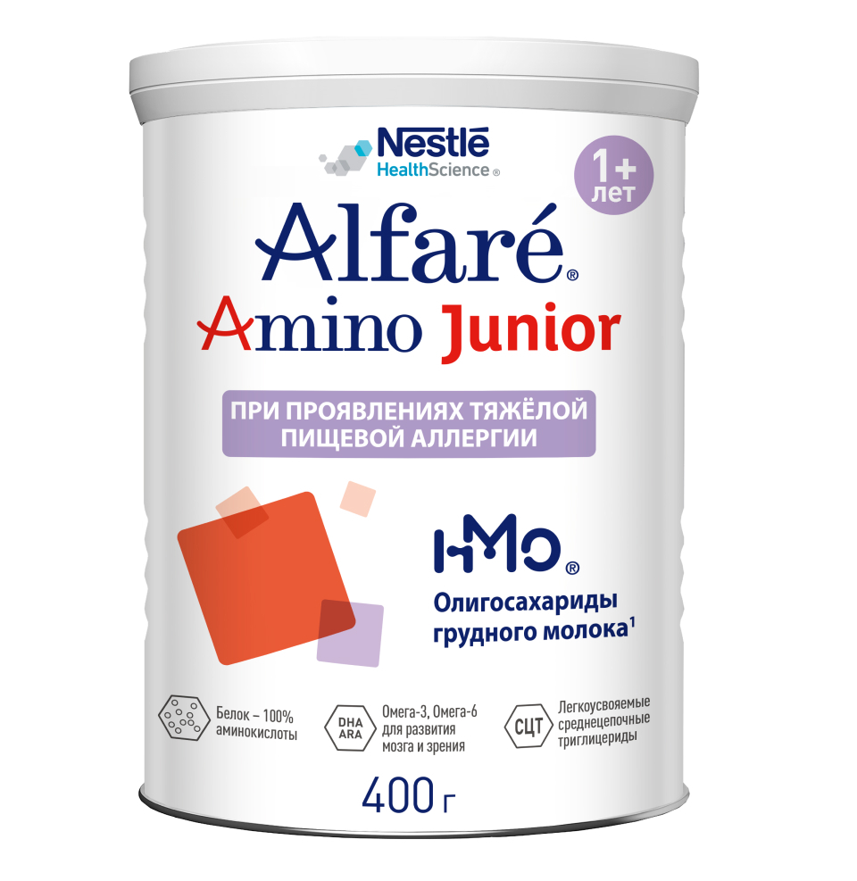 Изображение товара Детская смесь Alfare Junior с олигосахаридами, 400 г для детей от 1 года