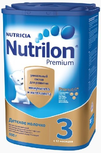 NUTRILON-3 JUNIOR PREMIUM НАПИТОК СУХОЙ МОЛОЧНЫЙ 800,0 инструкция по применению