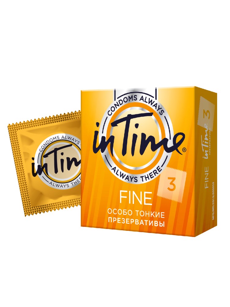 Изображение товара In time презервативы из натурального латекса fine 3 шт.