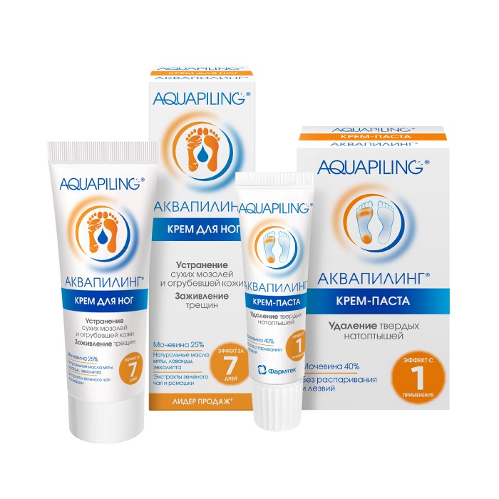 Изображение товара Набор АКВАПИЛИНГ КРЕМ ДЛЯ НОГ 75МЛ + КРЕМ-ПАСТА ОТ НАТОПТЫШЕЙ 20МЛ со скидкой