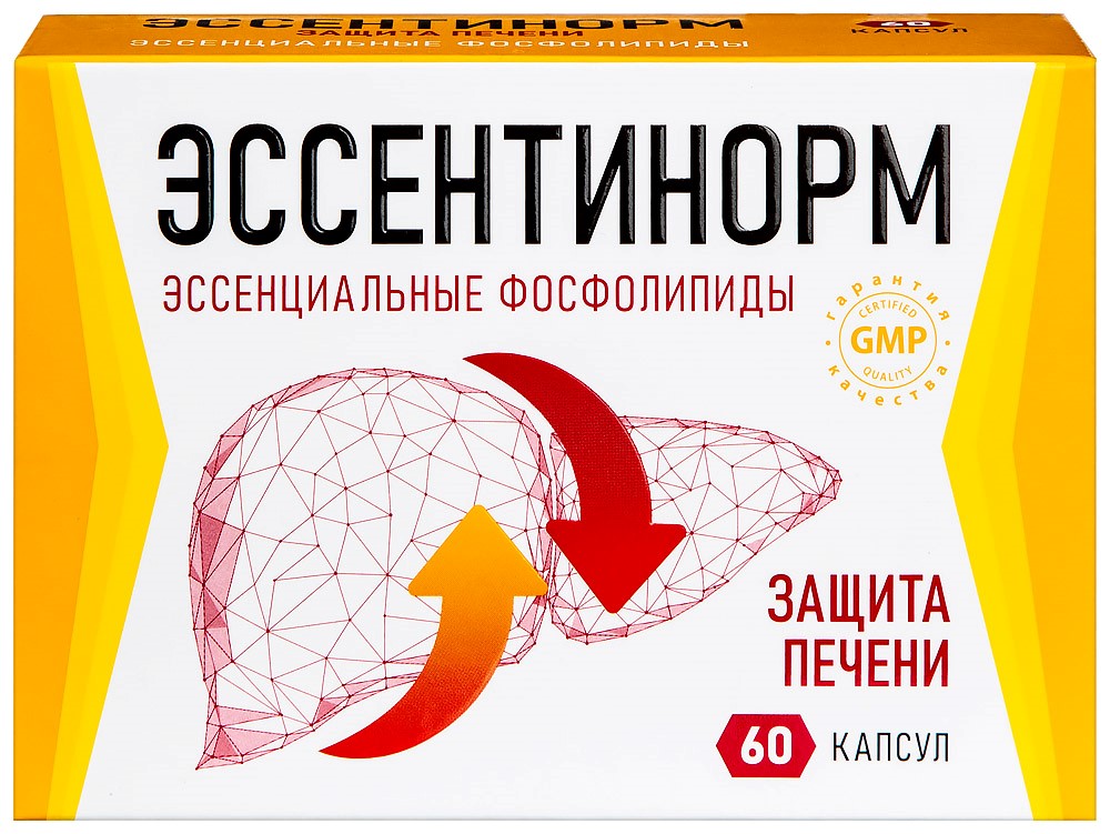 Изображение товара Эссентинорм эссенциальные фосфолипиды 60 шт капсулы по 0,47 г
