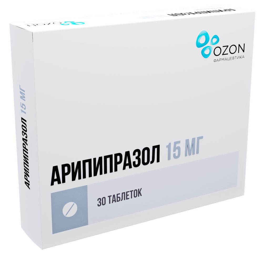 Арипипразол 15 мг 30 шт. блистер таблетки - цена 2676.60 руб., купить в  интернет аптеке в Боровичах Арипипразол 15 мг 30 шт. блистер таблетки,  инструкция по применению