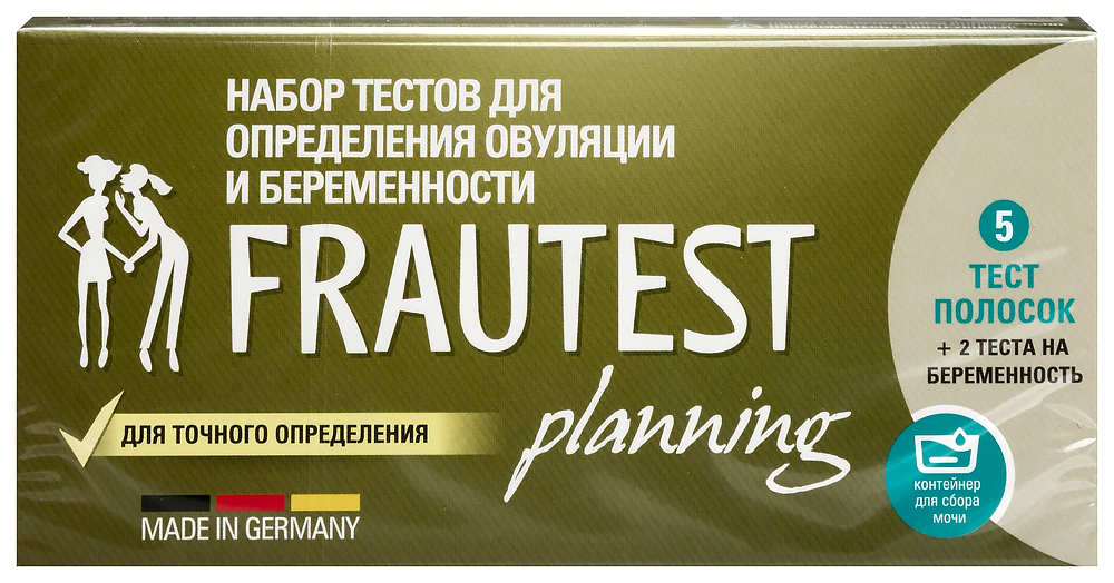 Изображение товара Тест на овуляцию и беременность Frautest Planning 5 шт. домашний набор