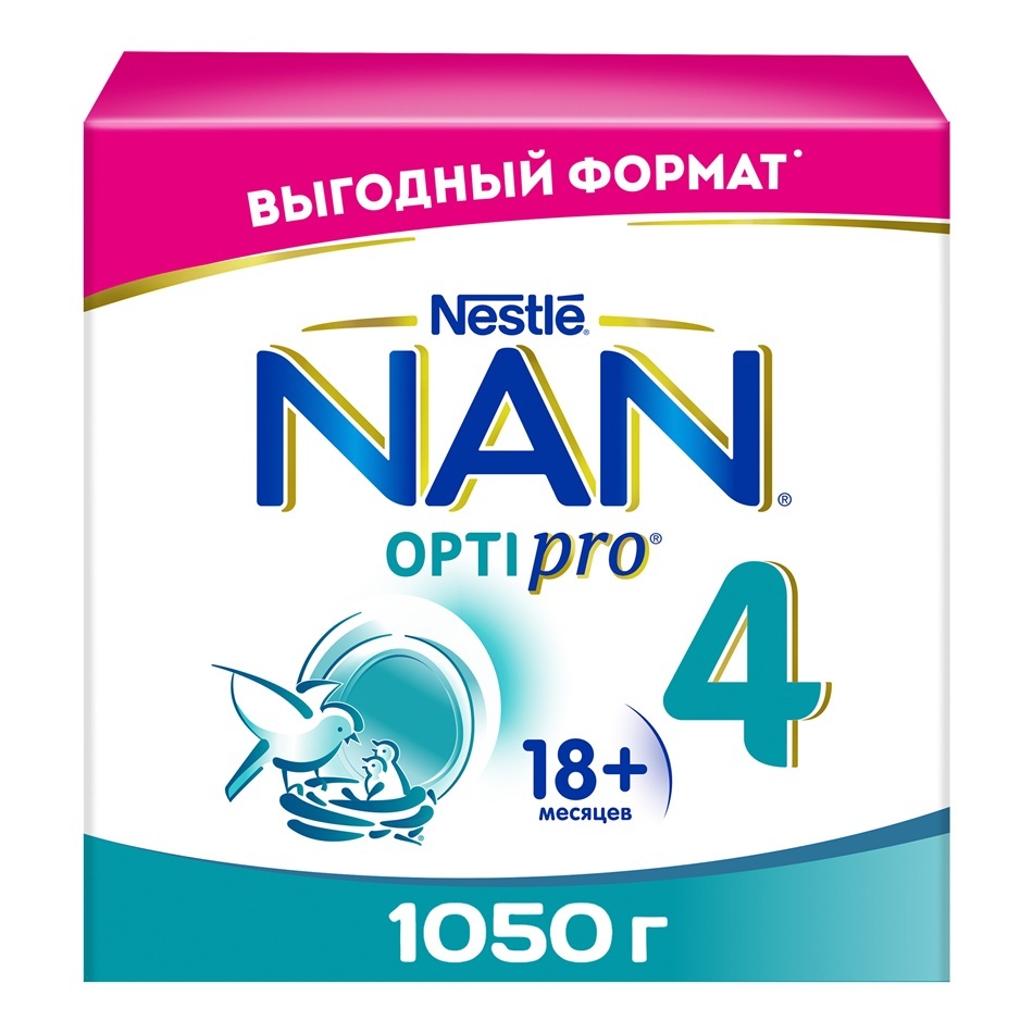 Изображение товара Nan 4 optipro с олигосахаридами 2fl и пробиотиками b lactis напиток молоч сухой 1050 гр