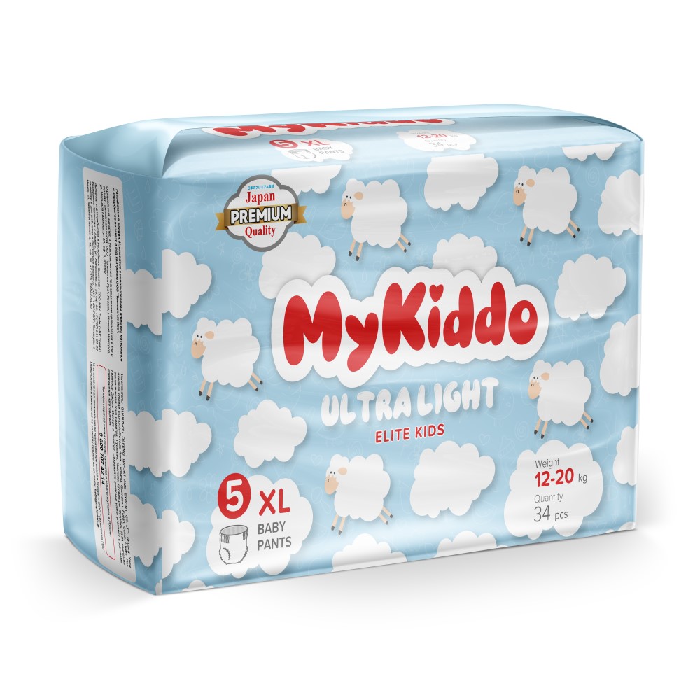 Mykiddo elite kids трусики-подгузники детские 12-20 кг 34 шт./ xl - цена  966 руб., купить в интернет аптеке в Александровске Mykiddo elite kids  трусики-подгузники детские 12-20 кг 34 шт./ xl, инструкция по применению