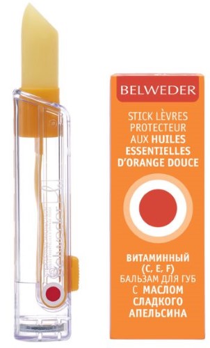 Изображение товара Belweder витаминный (e,c,f) бальзам для губ с маслом сладкого апельсина 4 гр