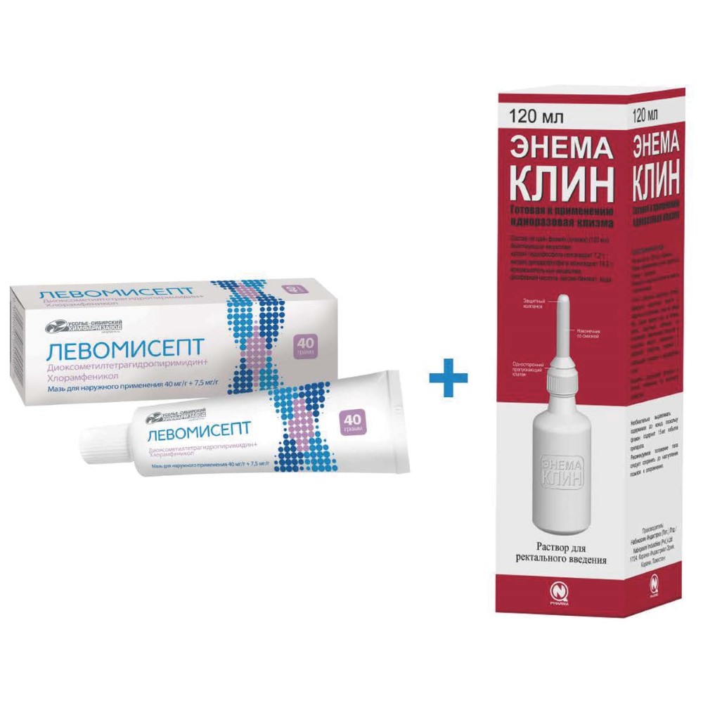 Изображение товара Набор Левомисепт + Энема клин со скидкой 100 рублей