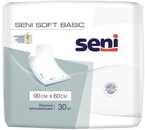 Изображение товара Гигиенические пеленки Seni Soft Basic 90x60 см, 30 шт.