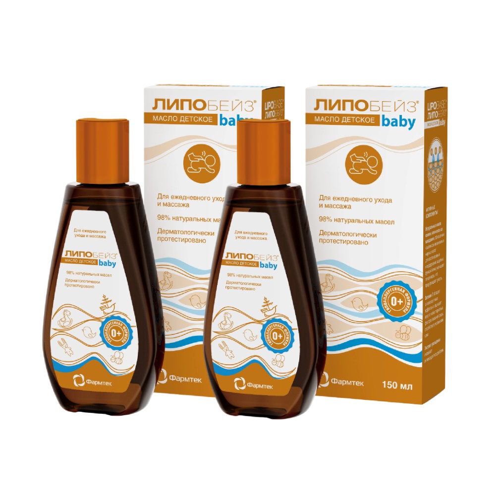 Изображение товара Набор из 2-х уп Липобейз беби масло массажное 150мл со скидкой