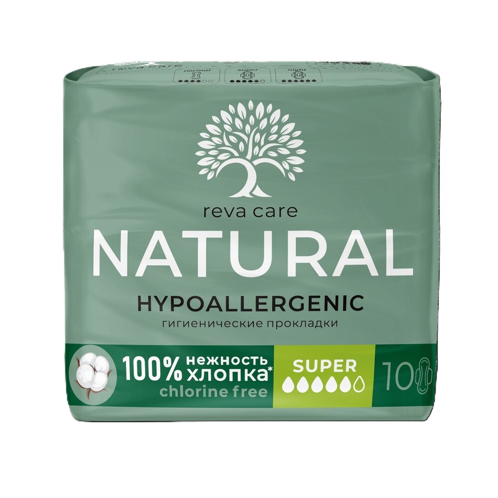 Изображение товара Reva care natural super прокладки без запаха 10 шт.