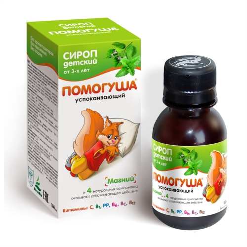 Изображение товара Сироп детский Помогуша успокоительный 100 мл для детей от 3 лет