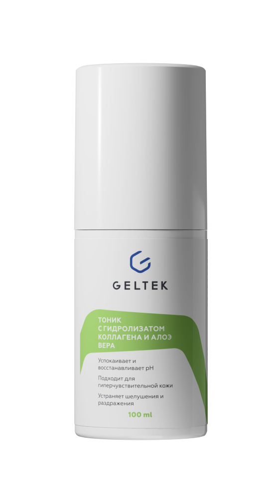 Изображение товара Гельтек Увлажняющий тоник для лица с коллагеном и алоэ вера 100 мл