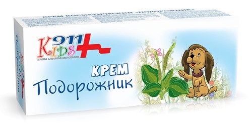 Изображение товара 911 Kids крем детский подорожник при ссадинах и ушибах 50 мл
