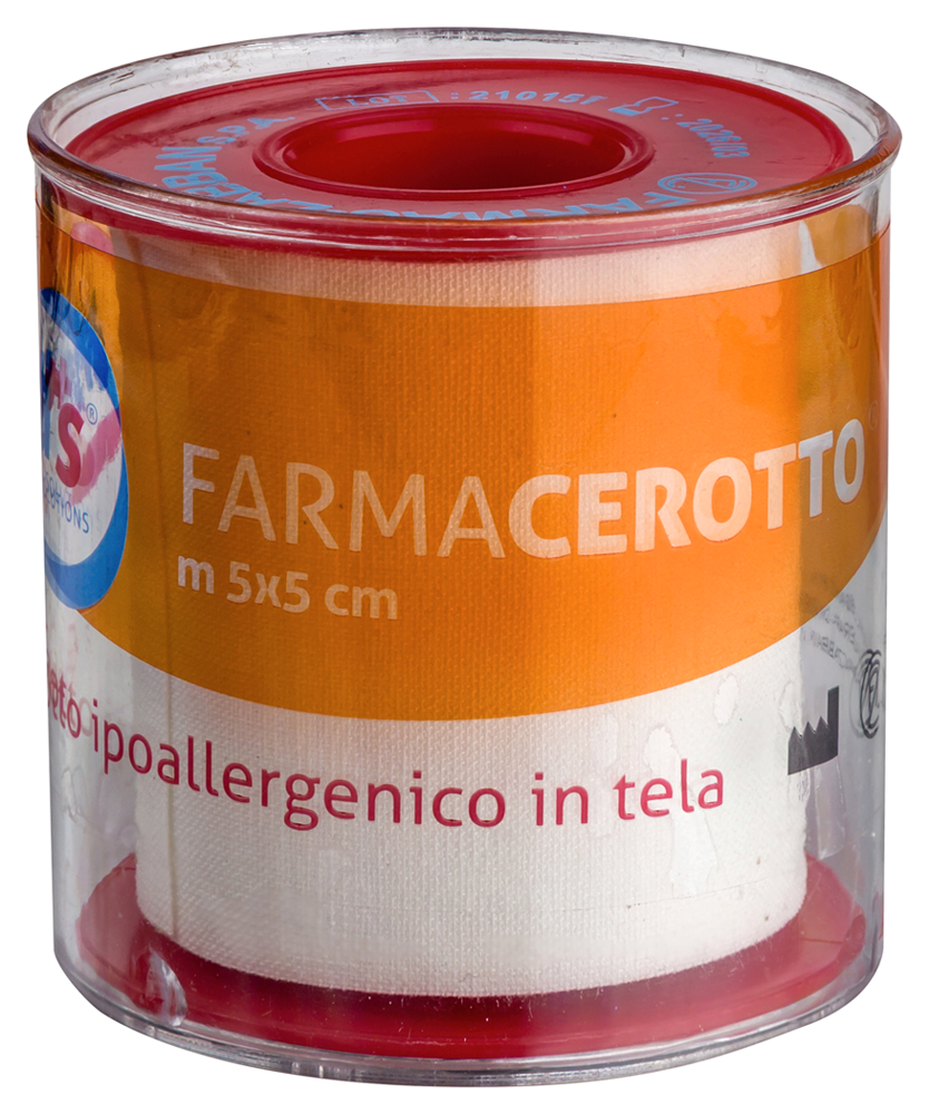 Изображение товара Пластырь фиксирующий текстильный Farmacerotto 5 см х 5 м белый