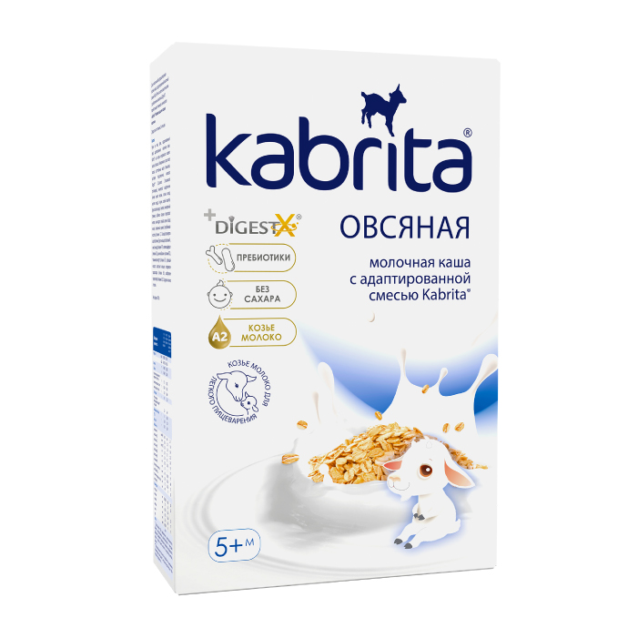Изображение товара Детская овсяная каша на козьем молочке Kabrita 180 гр от 5 месяцев