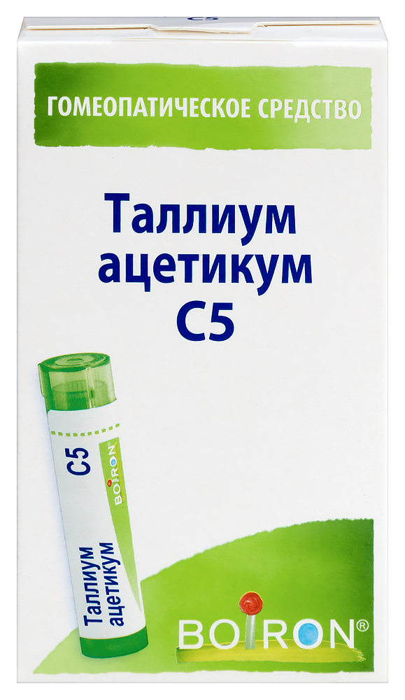 Изображение товара Таллиум ацетикум c5 гомеопатические монокомп препарат минерально-химич происхожд гранулы гомеопатические 4 гр