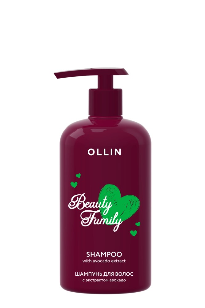 Изображение товара Ollin beauty family шампунь для волос с экстрактом авокадо 500 мл