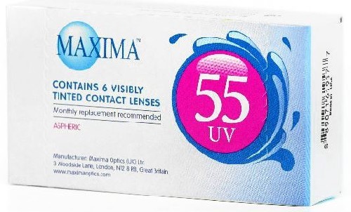 Изображение товара Контактные линзы Maxima 55 UV для коррекции зрения, 6 шт.