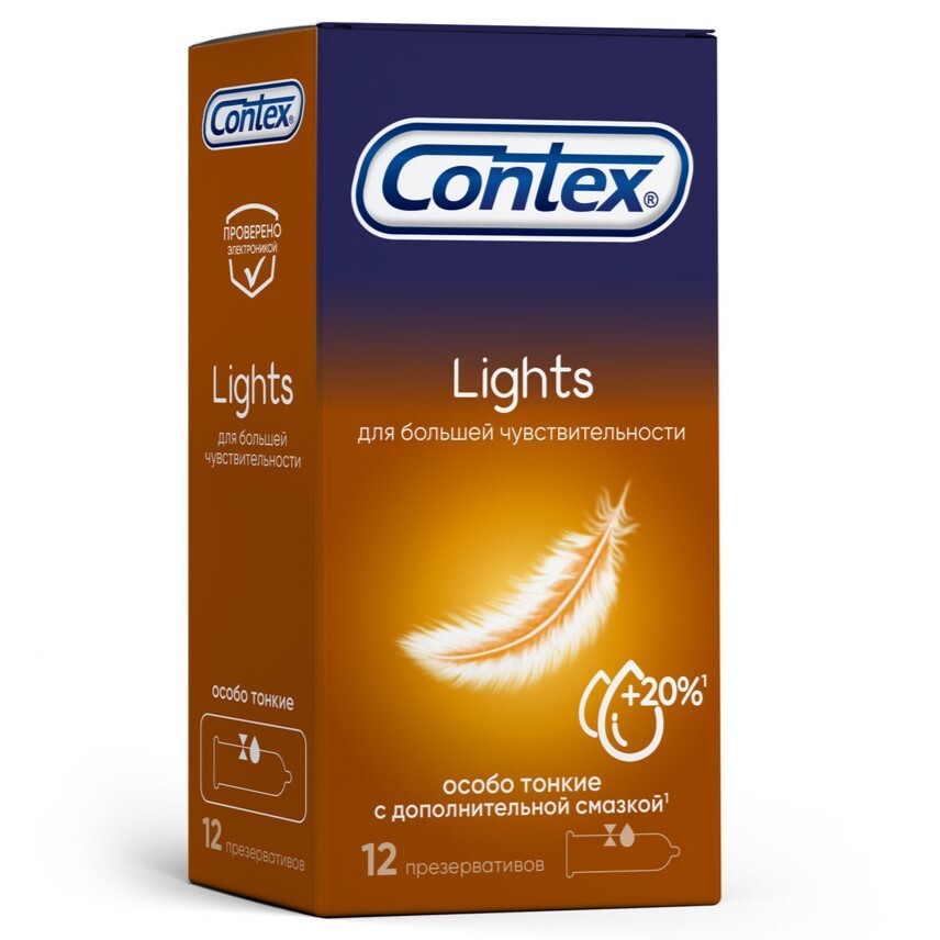 Изображение товара Contex Презервативы Lights Особо Тонкие 12 шт. - Защита и Комфорт